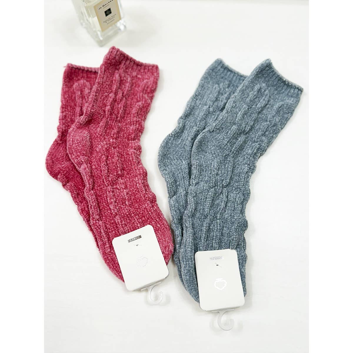 Soft Textured Solid Chinelle Socks