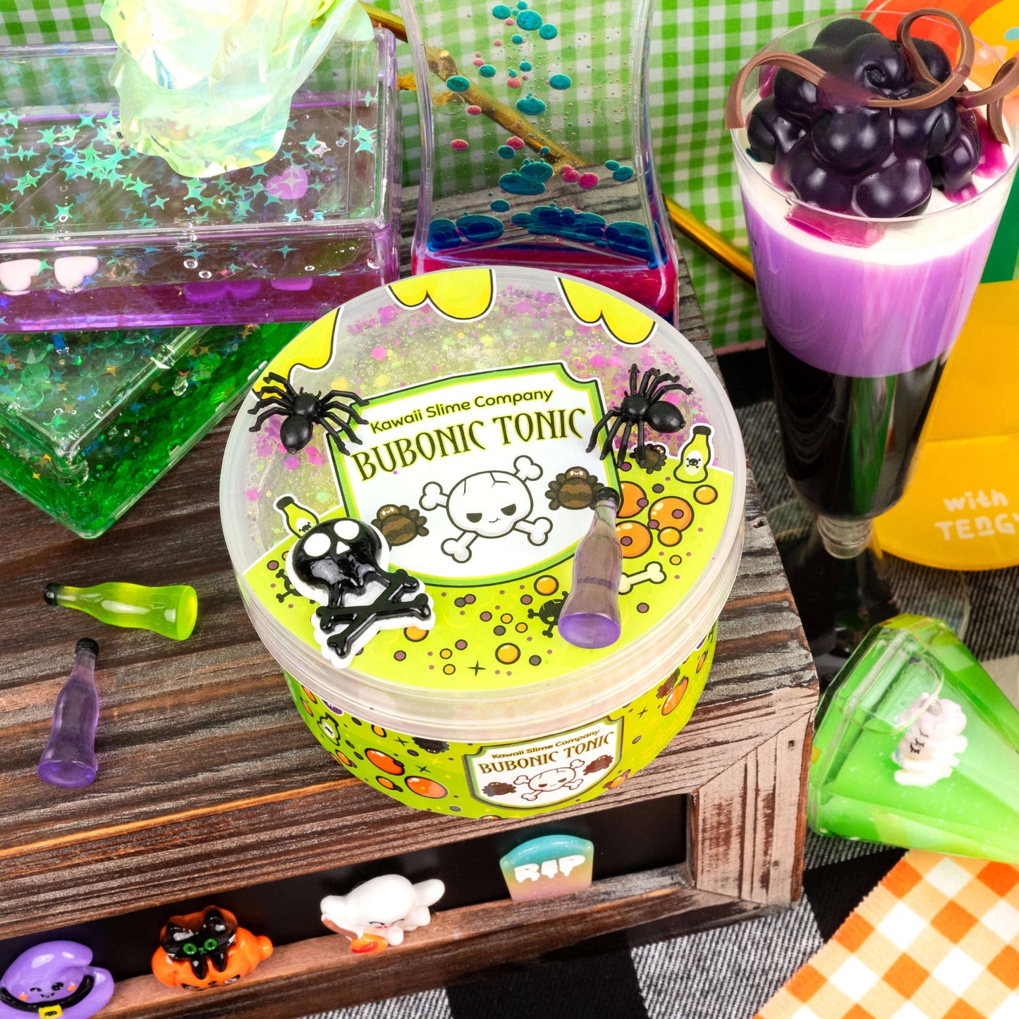 Bubonic Tonic Clear Glitter Slime (4pcs/case)