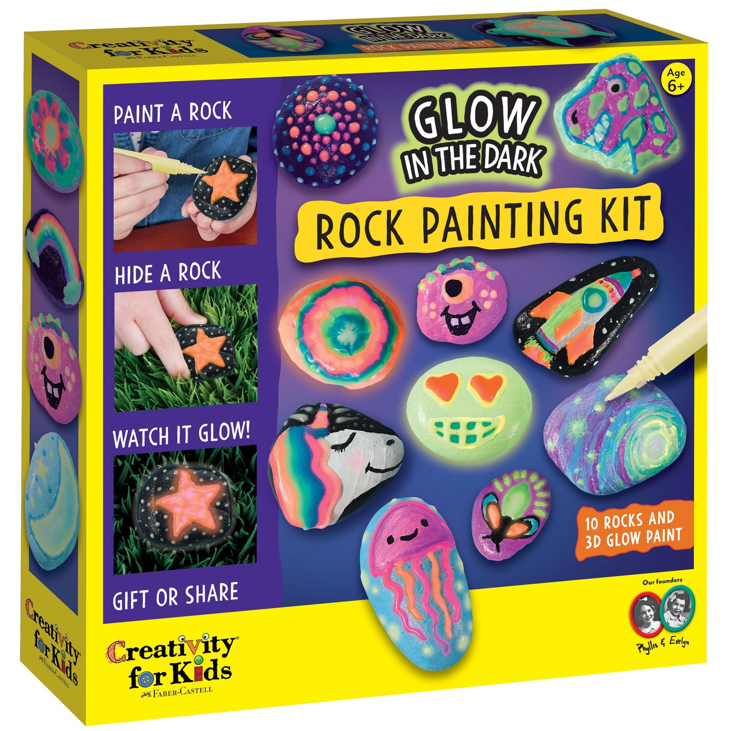 Glow in the Dark Rock Painting DIY Craft Kit for Kids