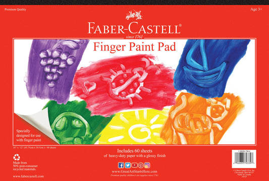 Finger Paint Paper Pad 12" x 18" with 60 Sheets
