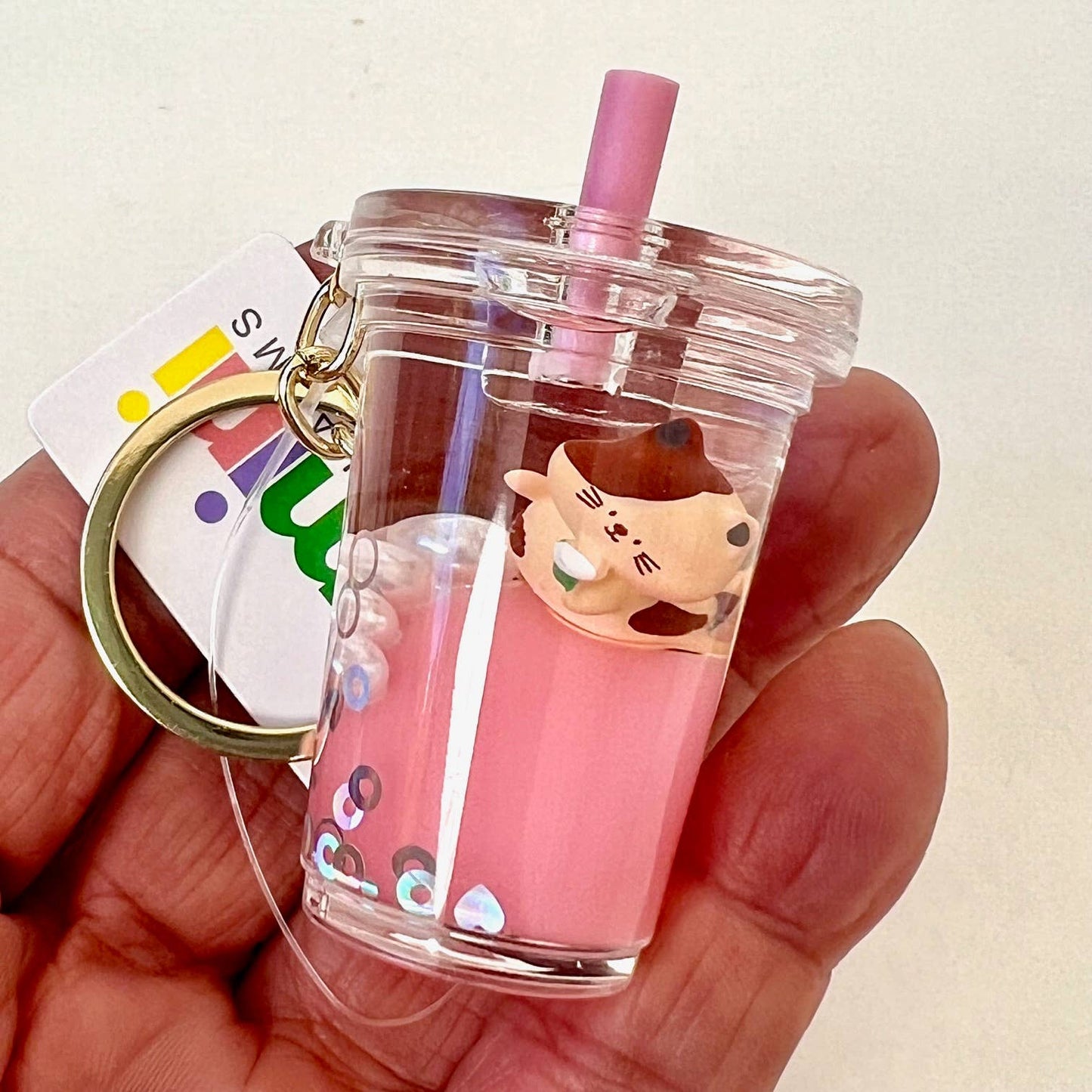 12123 CAT FLOATY KEY CHARM