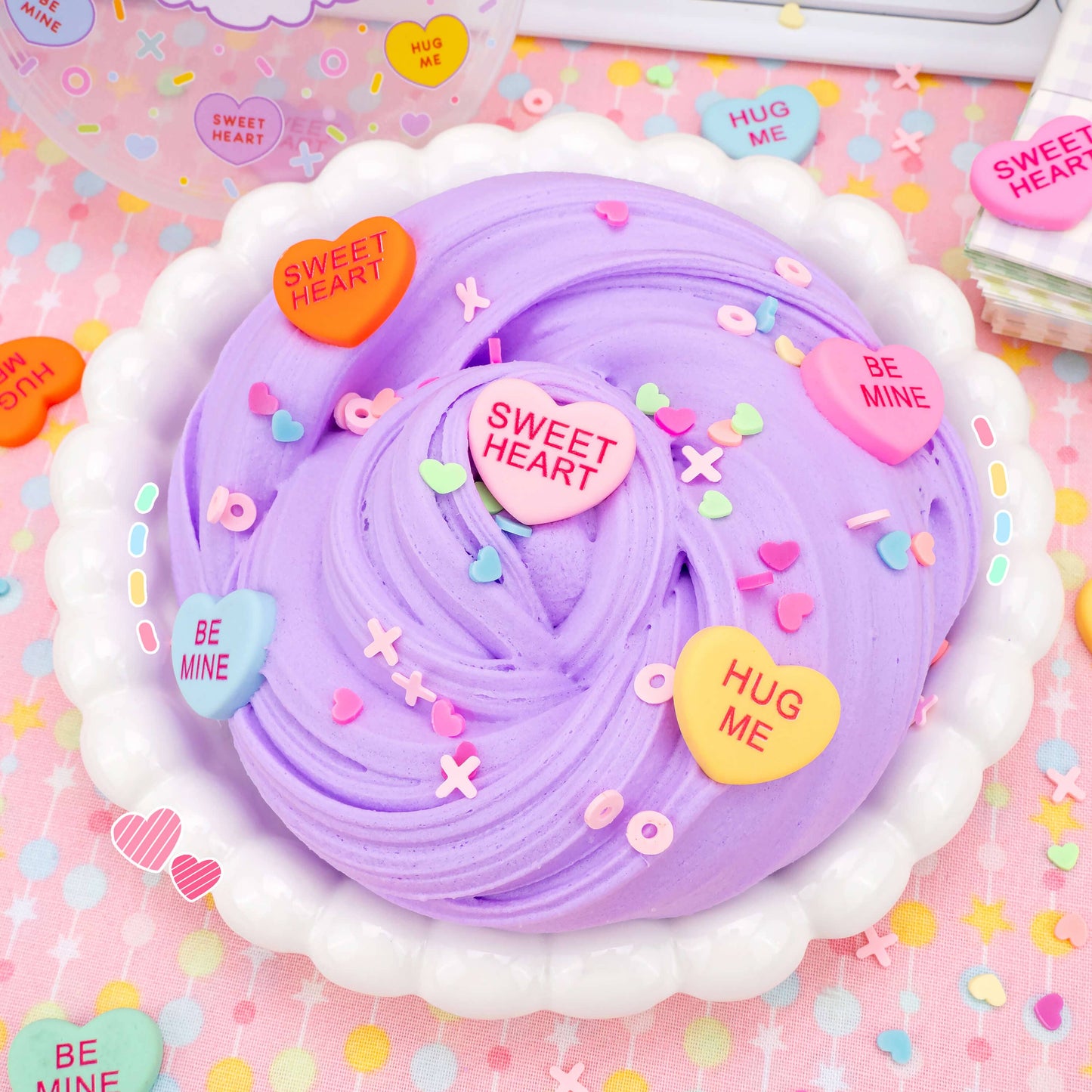 Conversation Heart Fluff Signature Dome™ Slime (4pcs/case)
