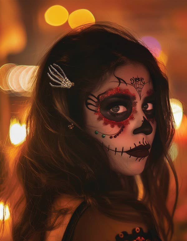 Death Grip Skeleton Hair Clips