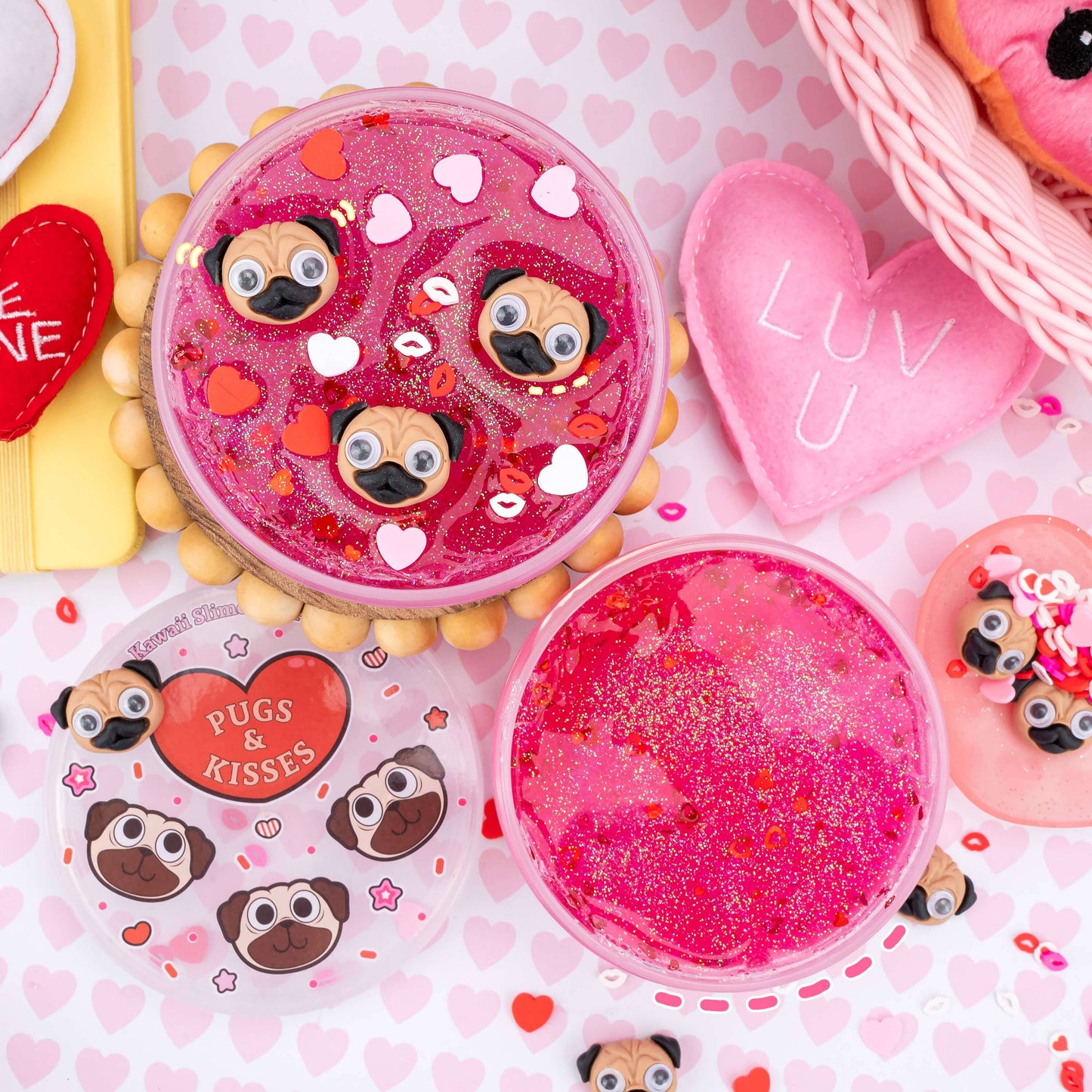 Pugs & Kisses Clear Signature Dome™ Slime (4pcs/case)