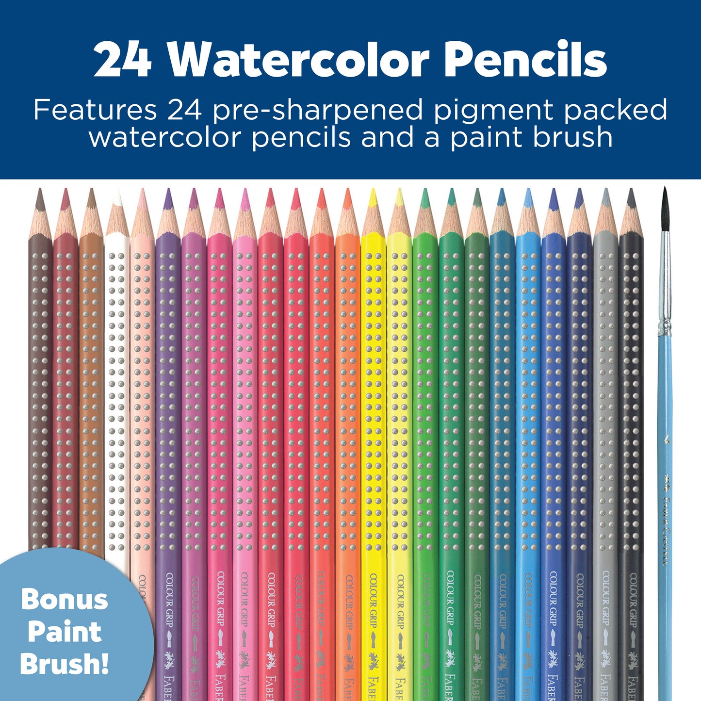 24 Grip Watercolor Color Pencils - EcoPencils
