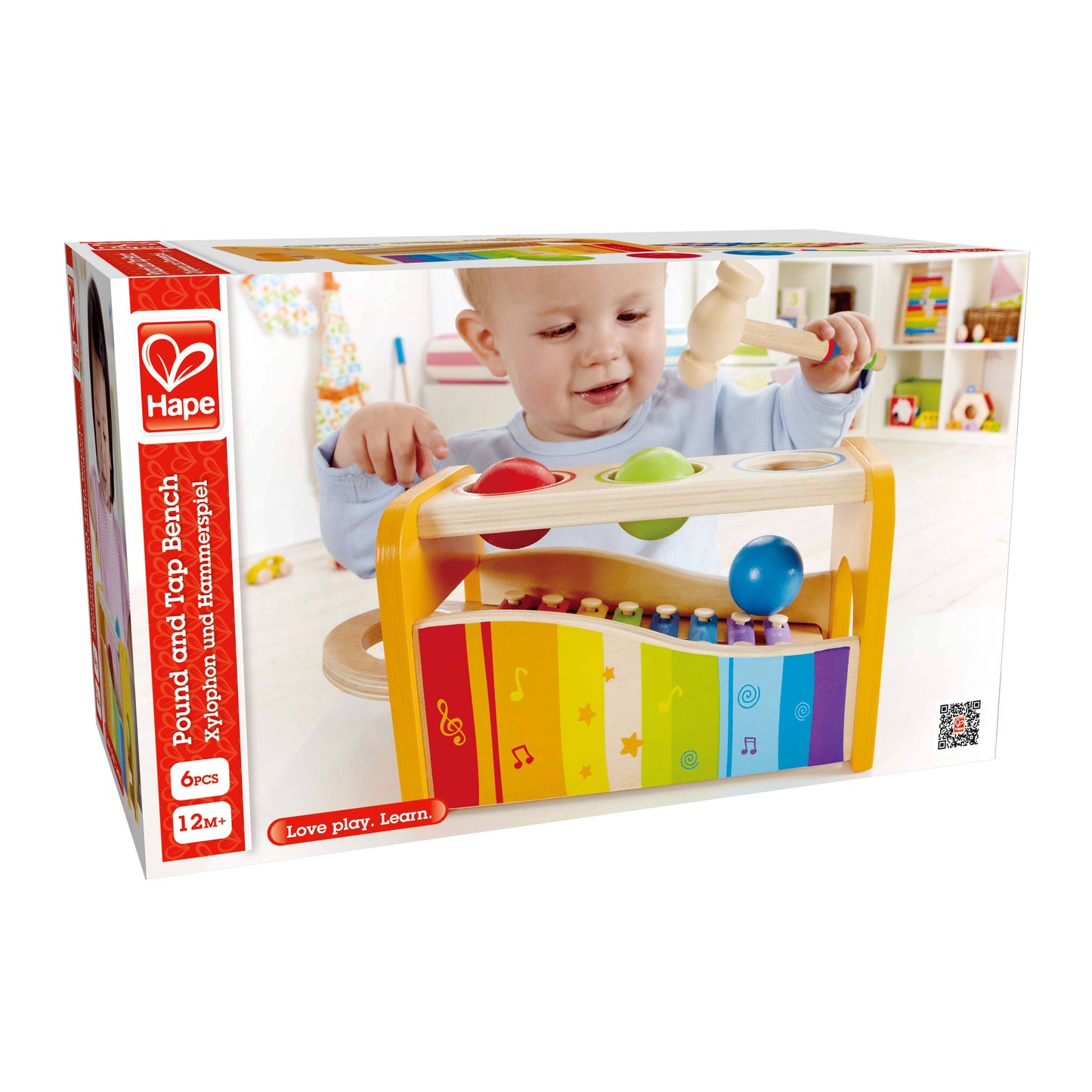Hape Pound&Tap Bench - Musical Toy w/ Xylophone for Toddlers