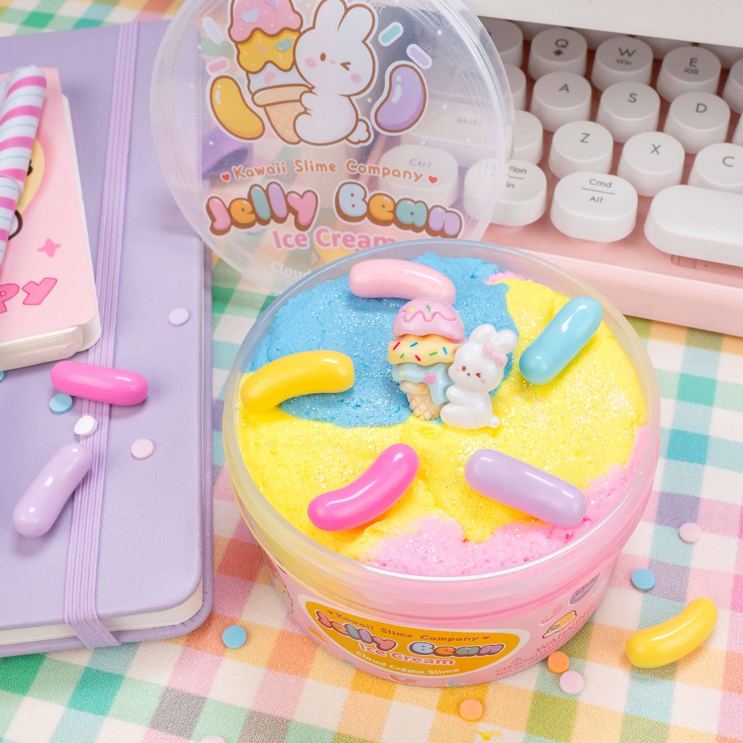 Jelly Bean Ice Cream Cloud Creme Slime (4pcs/case)