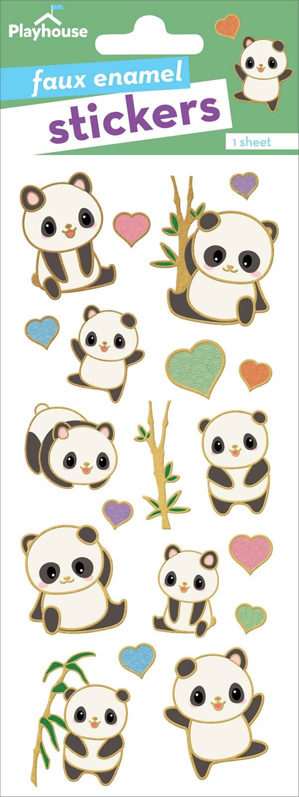 Pandas Enamel Sticker