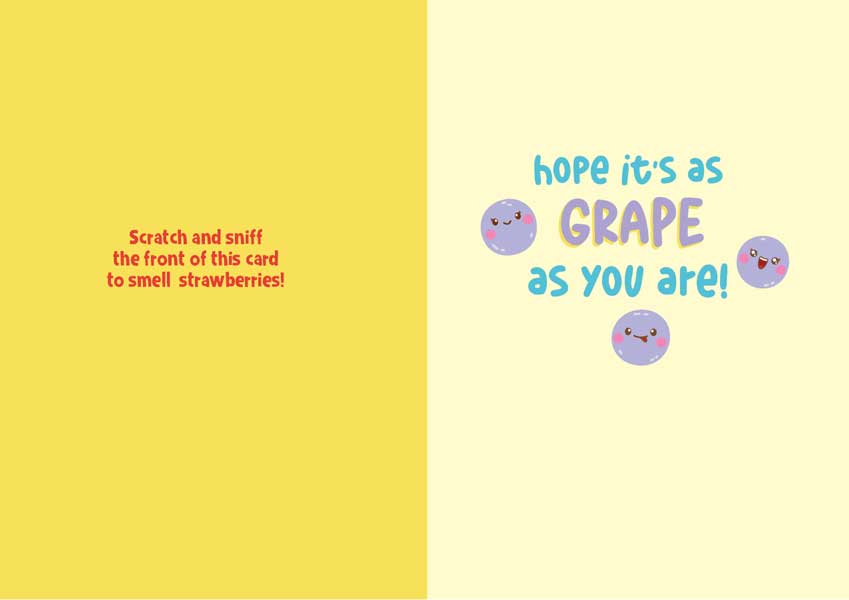 Cute Fruit Scratch & Sniff Birthday Card