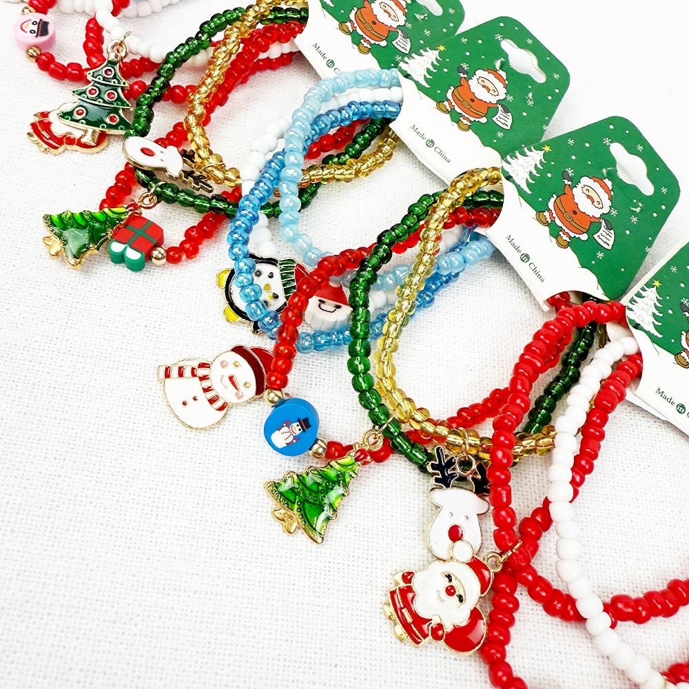 Christmas Charm and Stretch Bracelet