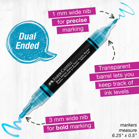 Shake & Paint Acrylic Markers 6 Ct Metallic Colors