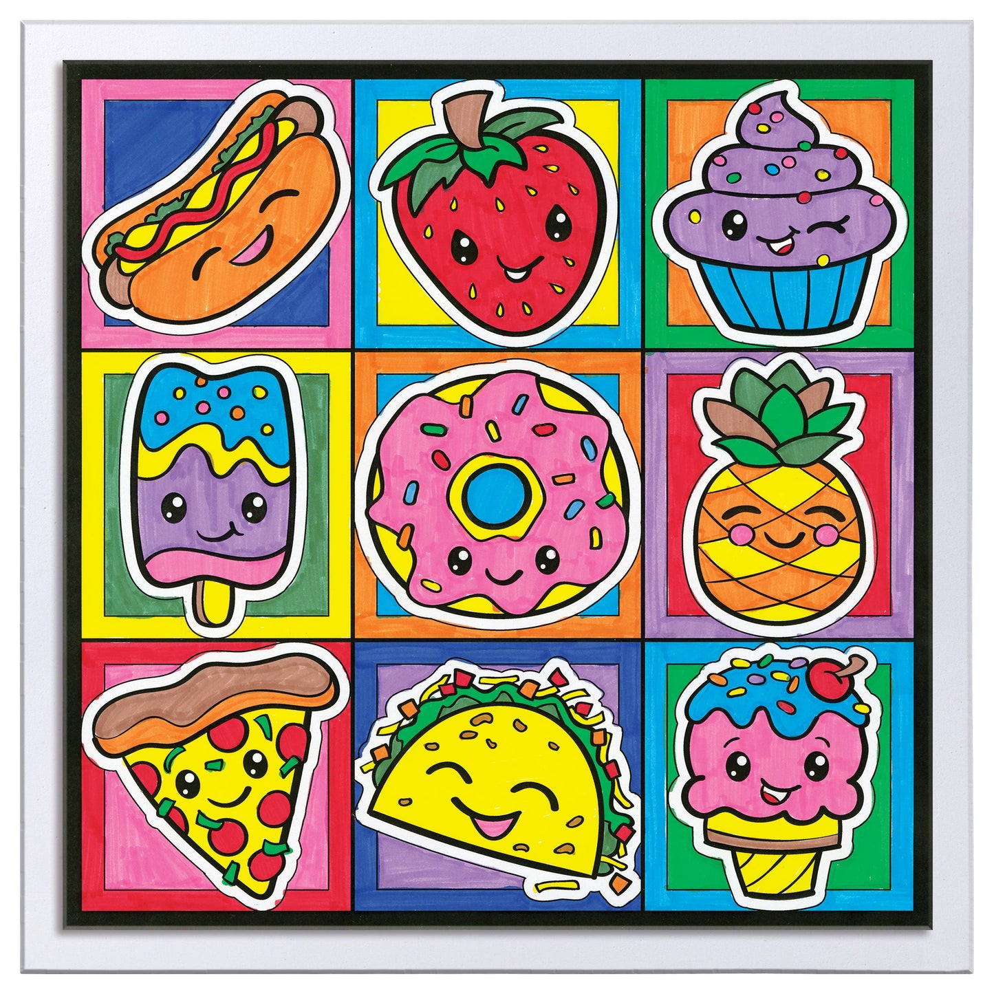 Marker Color by Number Foodie Friends for Kids