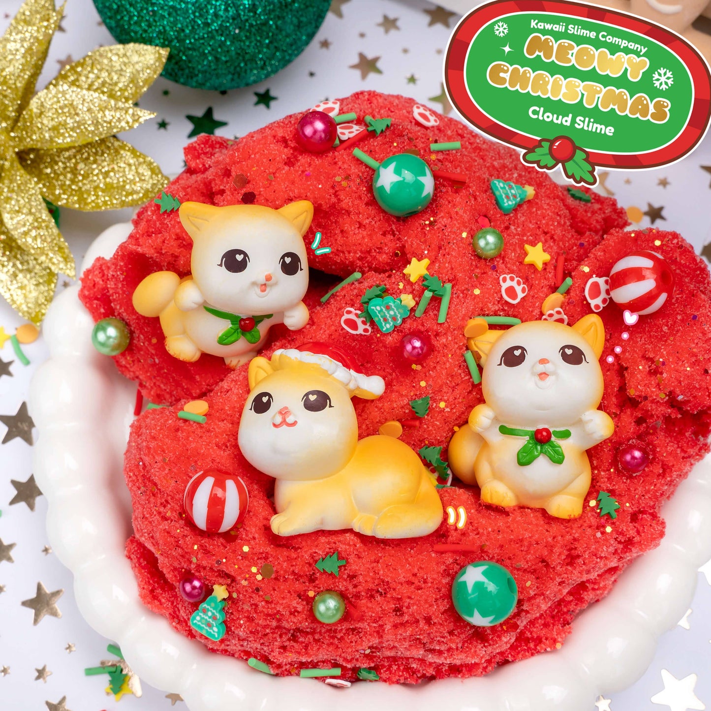 Meowy Christmas Cloud Slime (4pcs/case)