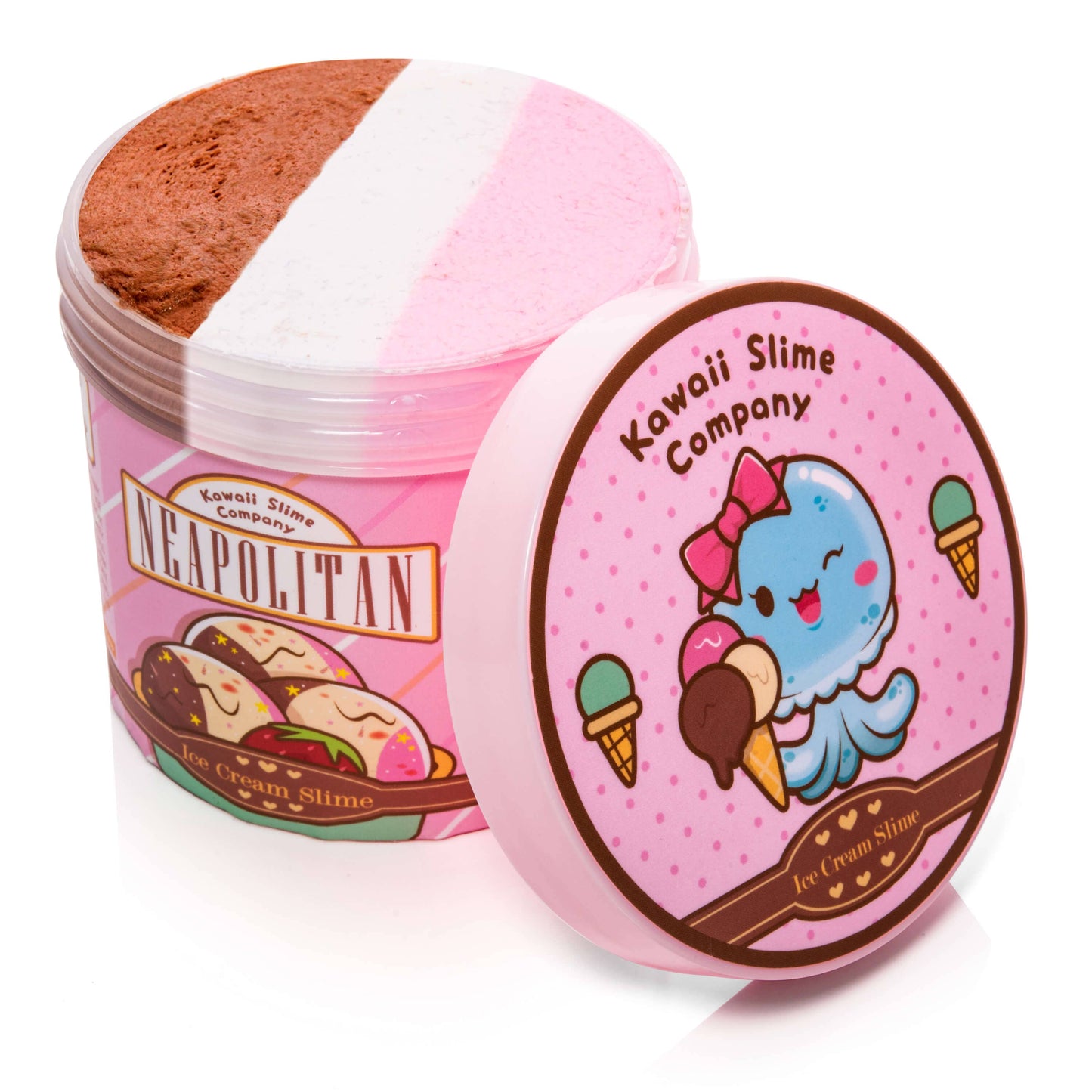 Neapolitan Scented Ice Cream Pint Slime (4pcs/case)
