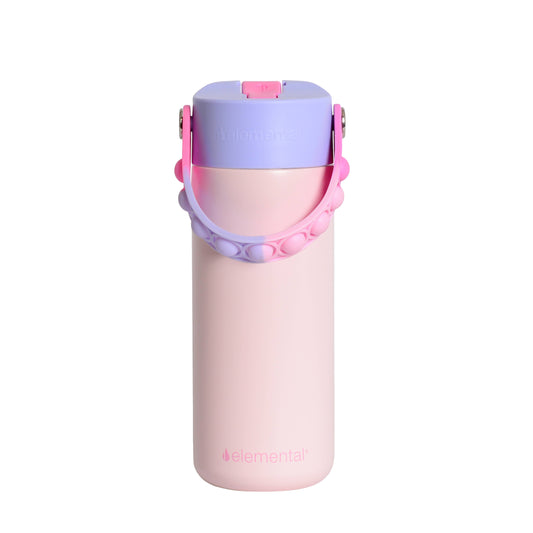 18oz Core Pop Bottle - Blush Pink Tie Dye