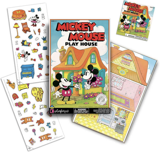 Colorforms Stickers Mickey Mouse Play House Retro Play Set
