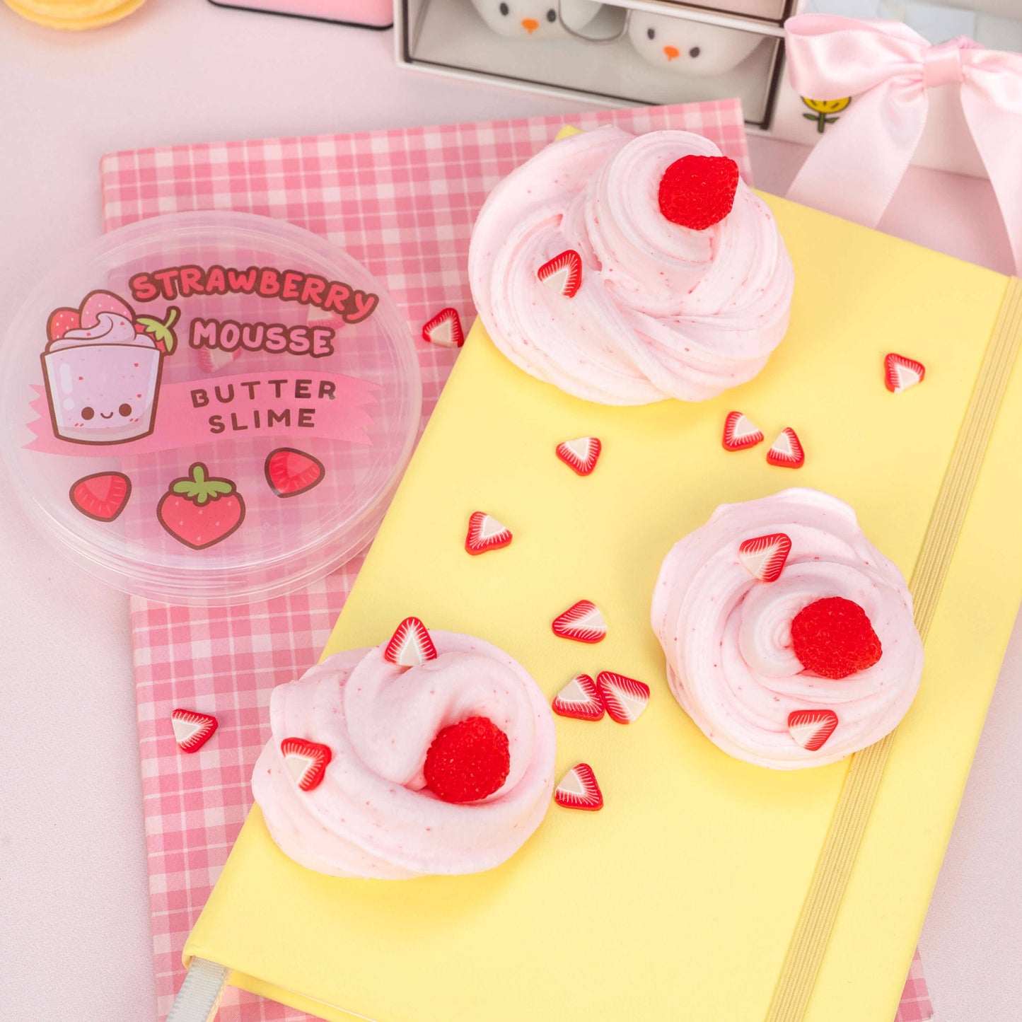 Strawberry Mousse Fluffy Butter Slime (4pcs/case)