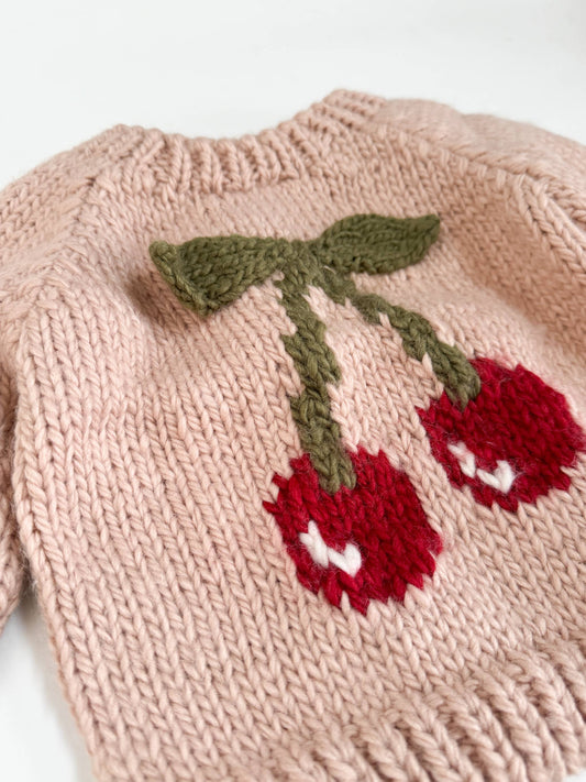 Cherry Pullover Sweater Baby Kid Fall Winter Fruit Gift