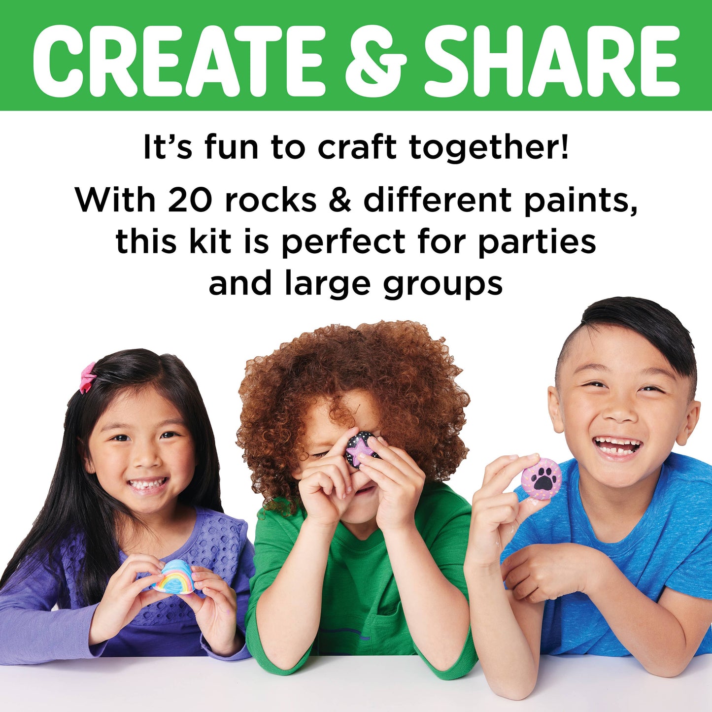 Chalk and Rock Bucket Group Activity Craft Kit for Kids