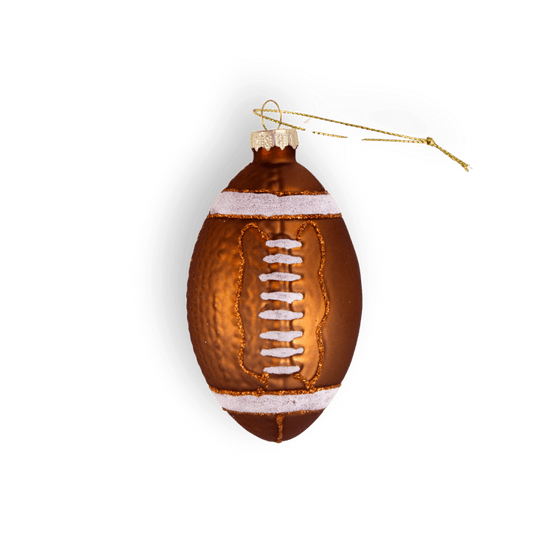 Football, Retro Shiny Sport Glass Christmas Ornament Gift for Athletes/Coaches