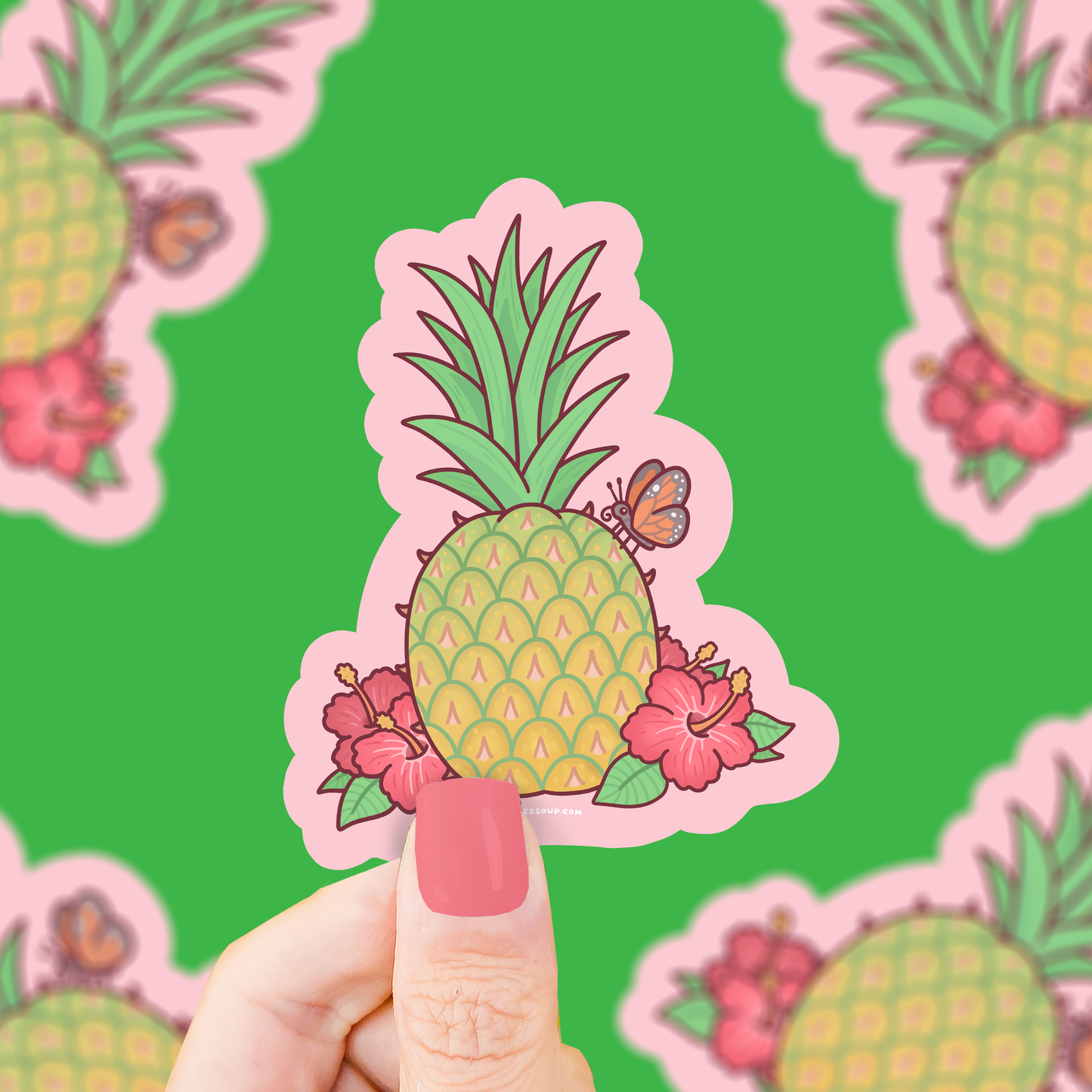 Tropical Pineapple | Fruit | Foodie | Summer | Vinyl Sticker