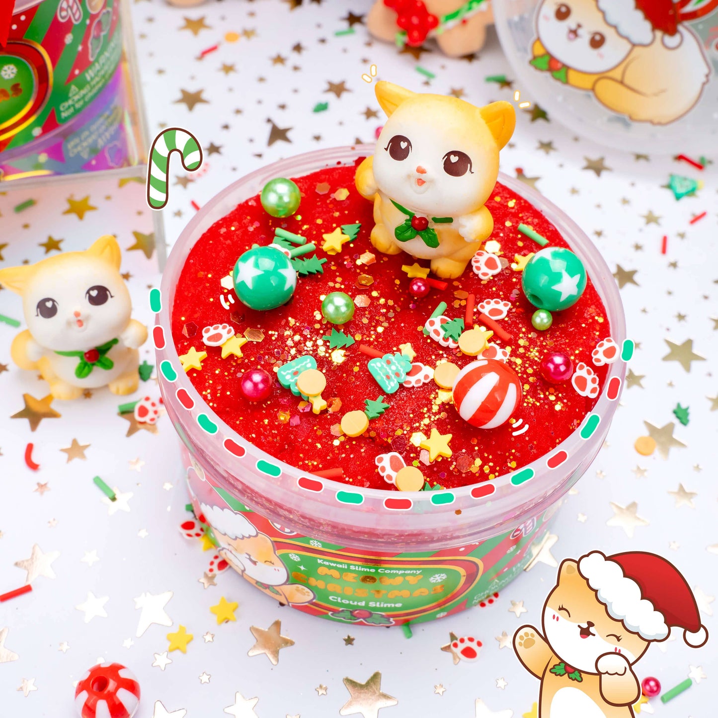 Meowy Christmas Cloud Slime (4pcs/case)