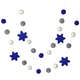 Star of David Hanukkah Garland - Blue & Grey