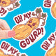 Oh My Gourd Squash Pumpkin Funny Halloween Vinyl Sticker