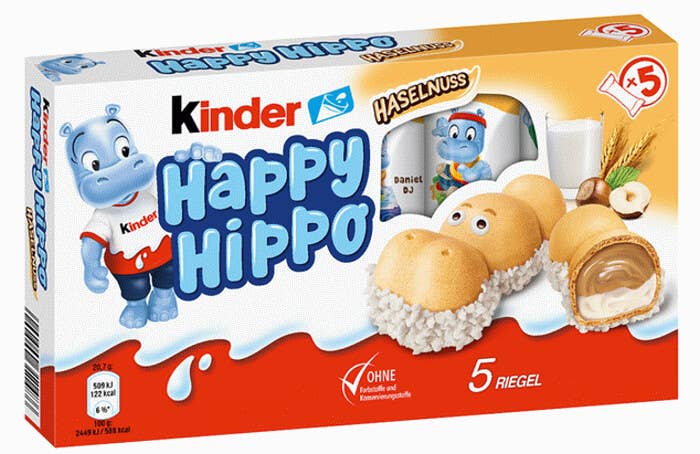 Kinder Happy Hippo, Hazelnut Biscuit, 3.6oz, 10ct Case
