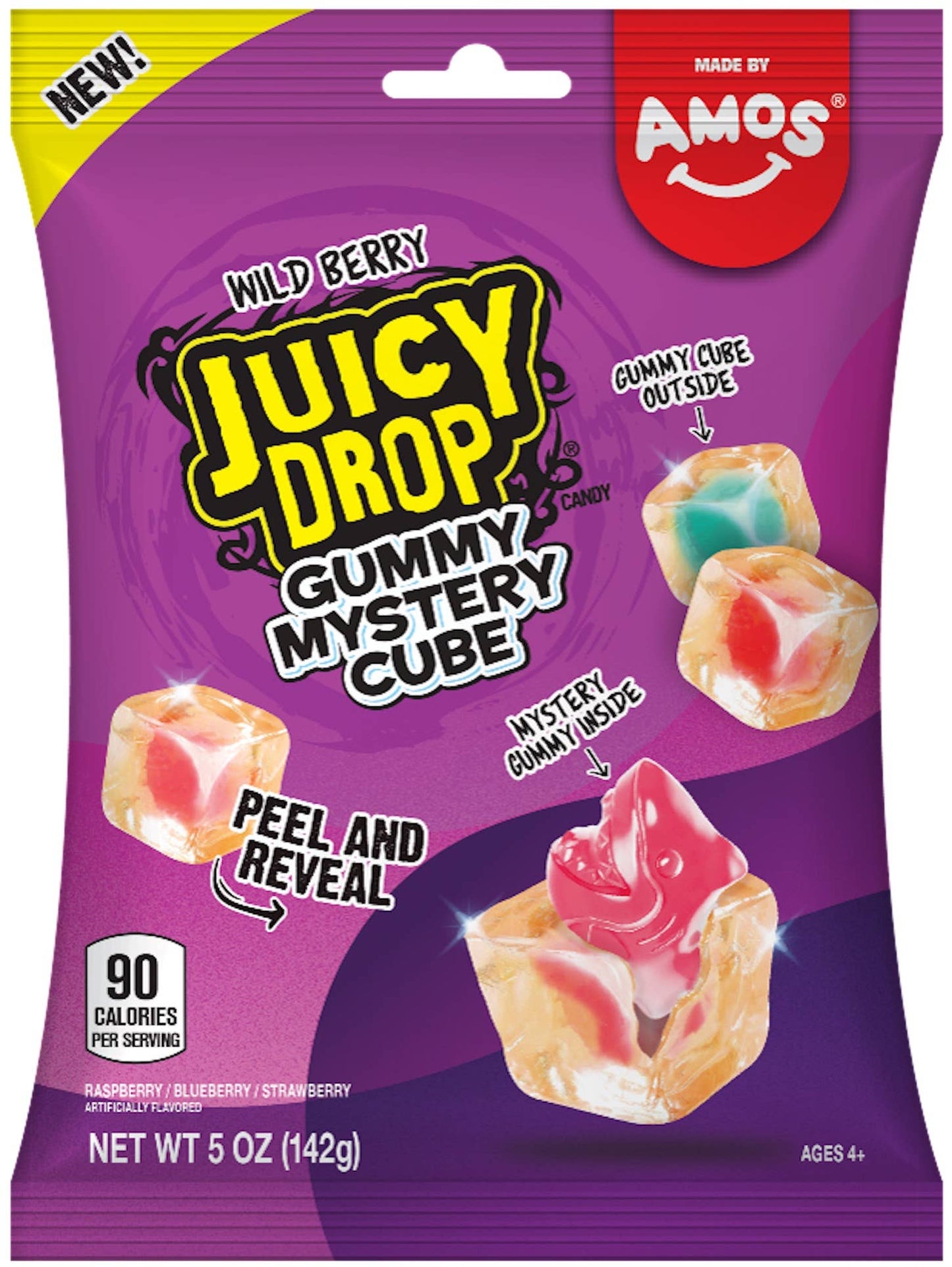 Juicy Drop Mystery Cube Wild Berry 5oz Peg Bag, 12ct