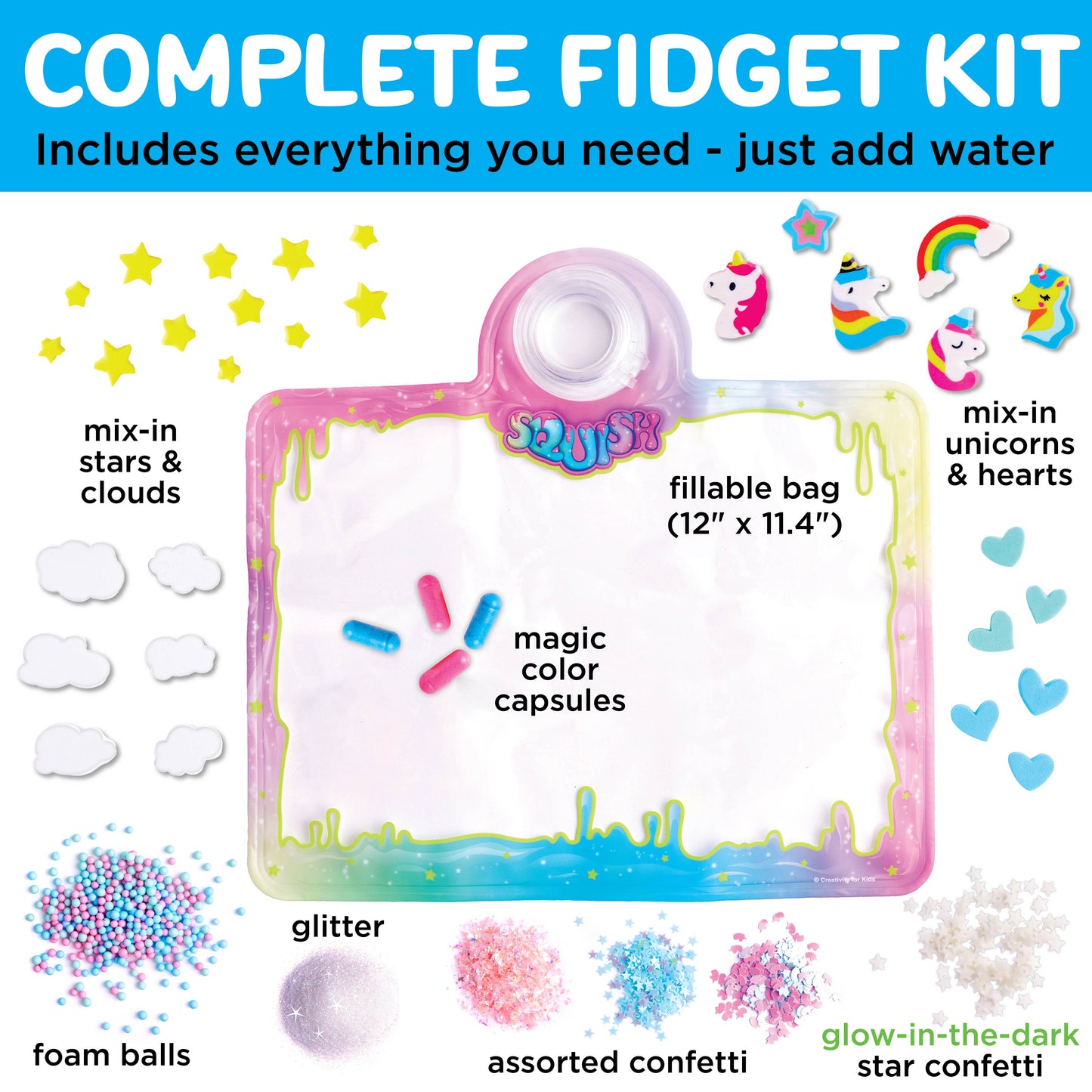Mix and Make Your Own Super Squish Fidget Bag Craft Kit