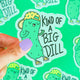 Big Dill Pickle Funny Food Pun Water Bottle Vinyl Sticker