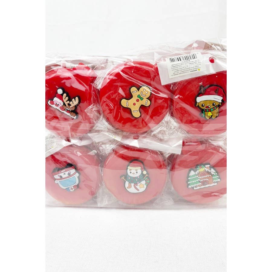 Christmas Theme Round Mirror with Pop Up Brush
