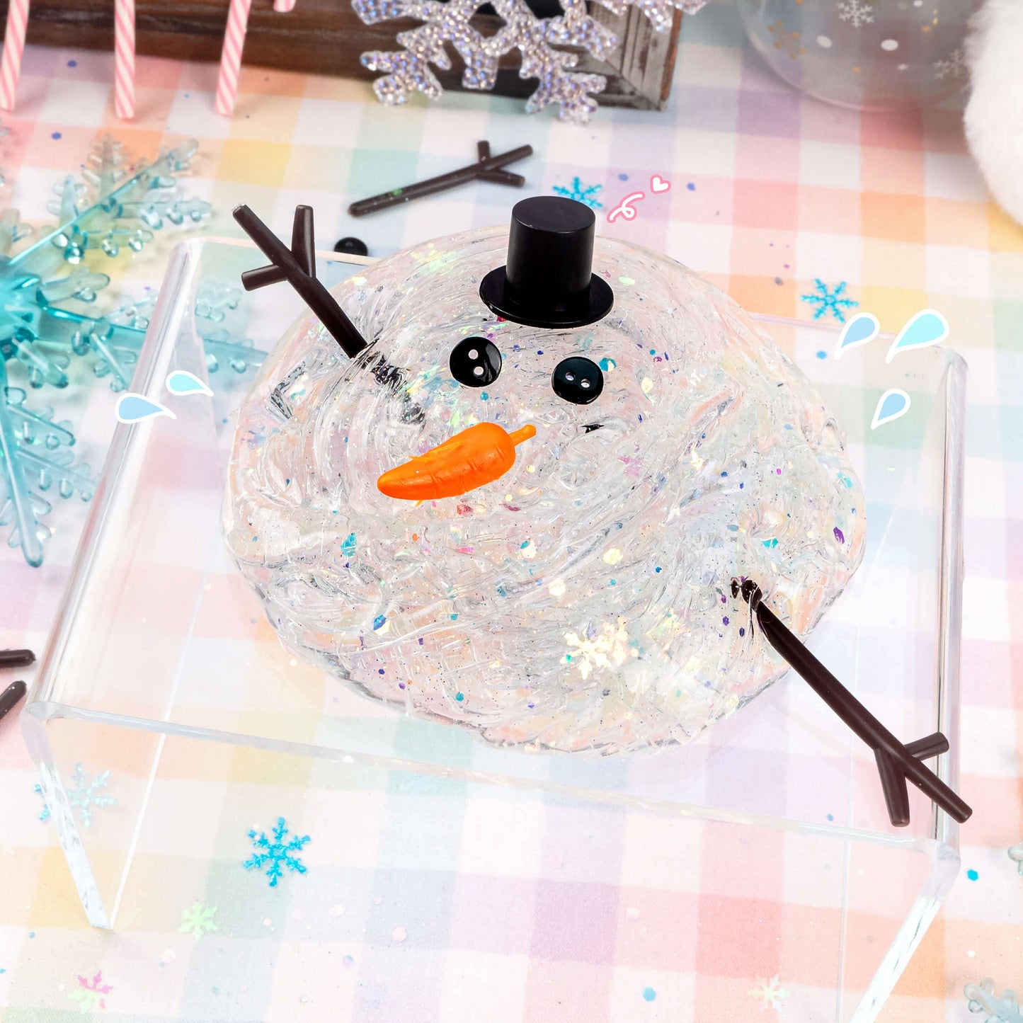 Melted Snowman Clear Putty Slime (4pcs/case)