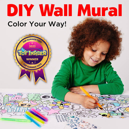 Self-Adhesive Color In Mural for Kids 1.5' x 11.5'