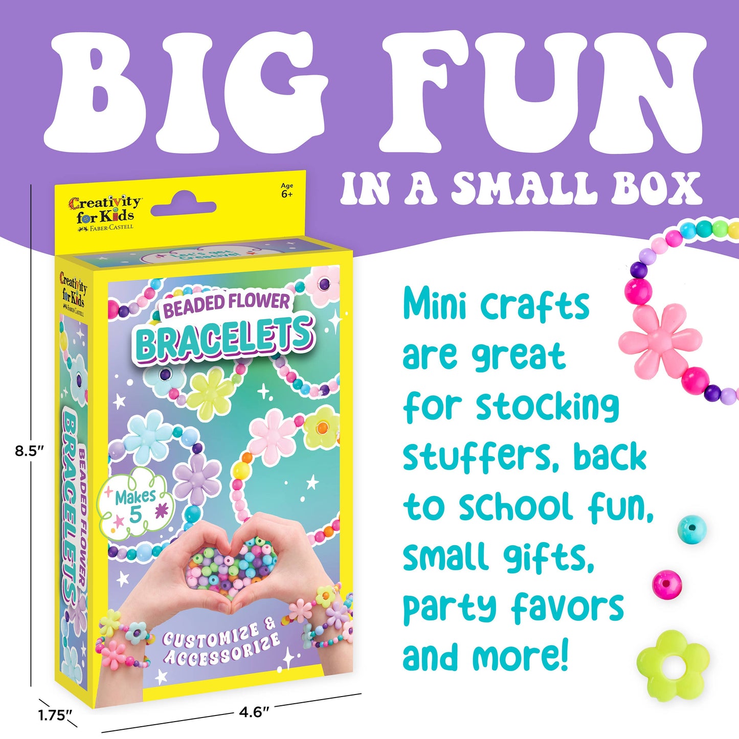 Beaded Flower Bracelets Mini Kit for Kids
