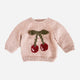 Cherry Pullover Sweater Baby Kid Fall Winter Fruit Gift