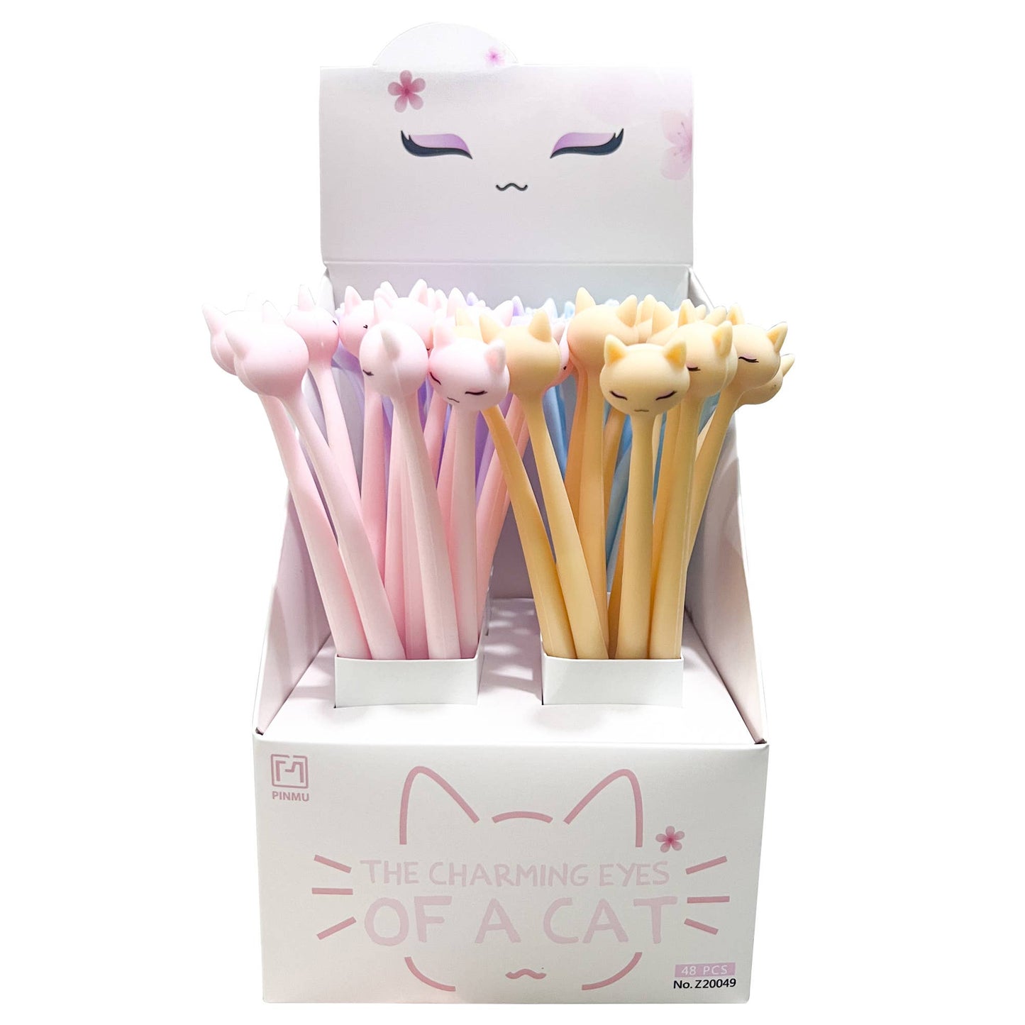 22712 Pastel Cats Wiggle Gel Pen-48