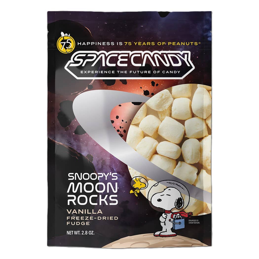 Space Candy Snoopy's Moon Rocks, Vanilla Fudge 2.8oz, 12ct
