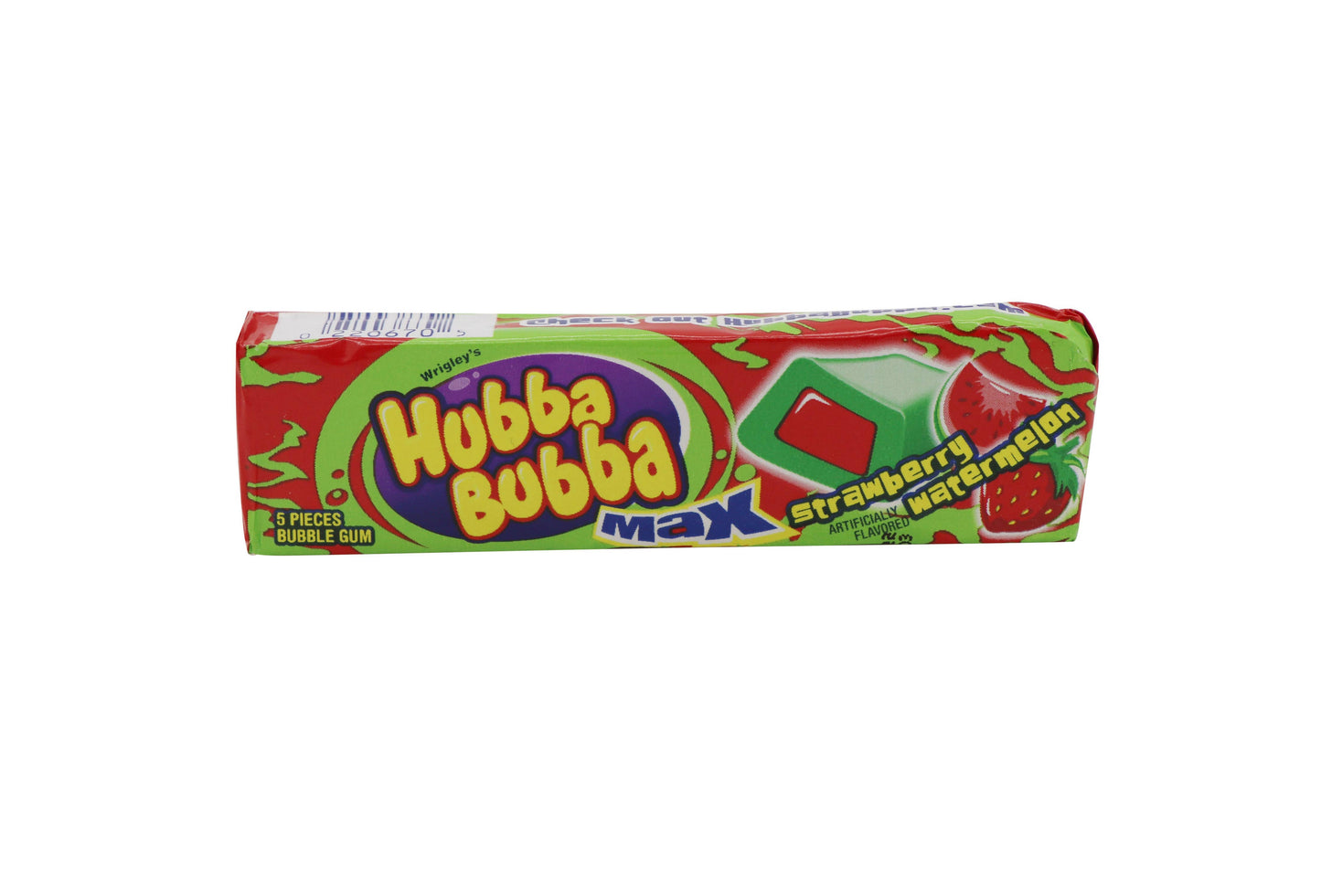 Hubba Bubba Strawberry Watermelon Bubble Gum, 18ct