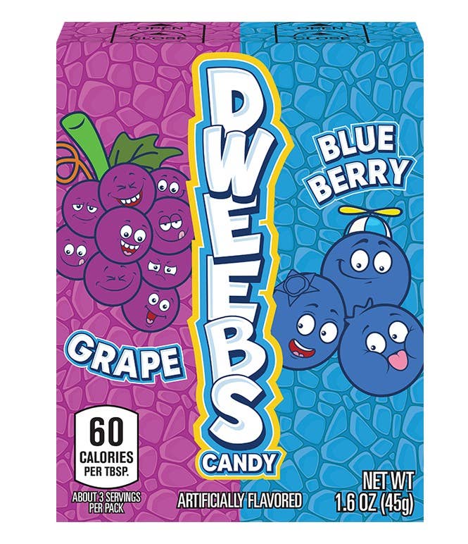 Dweebs Candy Grape & Blueberry 1.6oz, 24ct