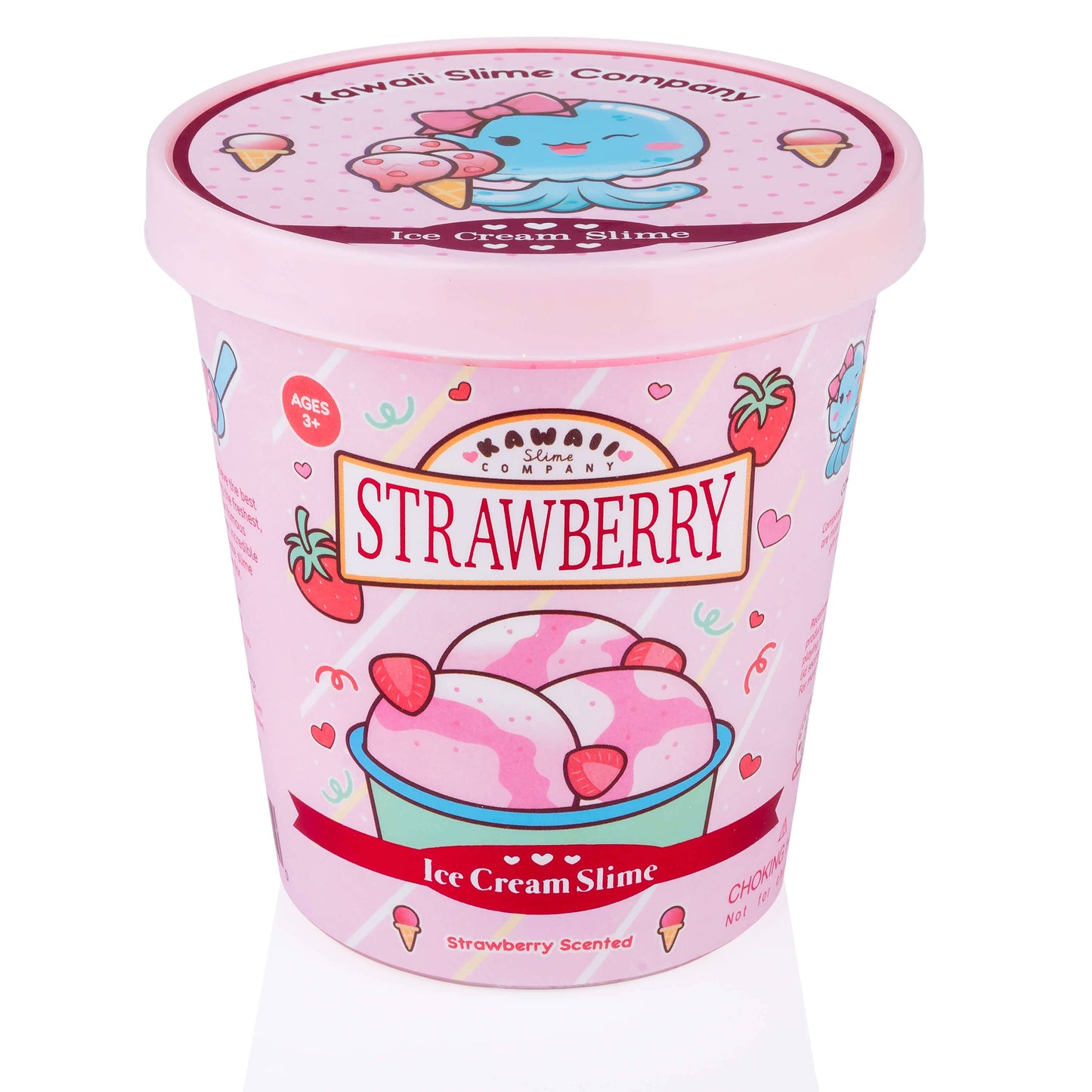 Strawberry Scented Ice Cream Pint Slime (5pcs/case)