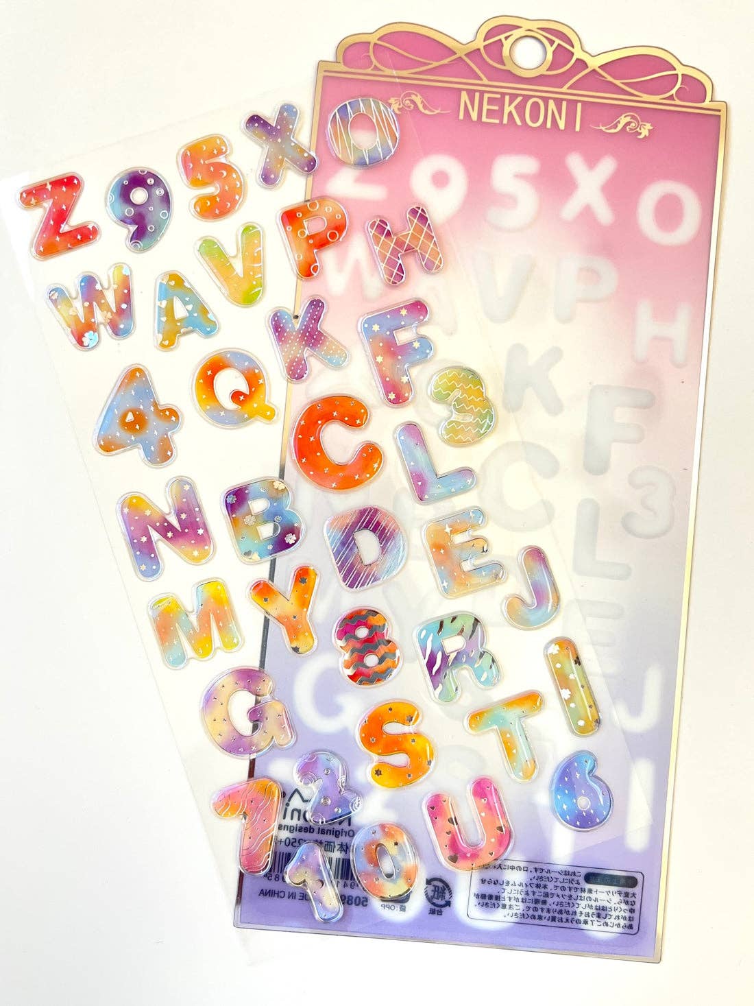 Letters & Numbers Gel Stickers