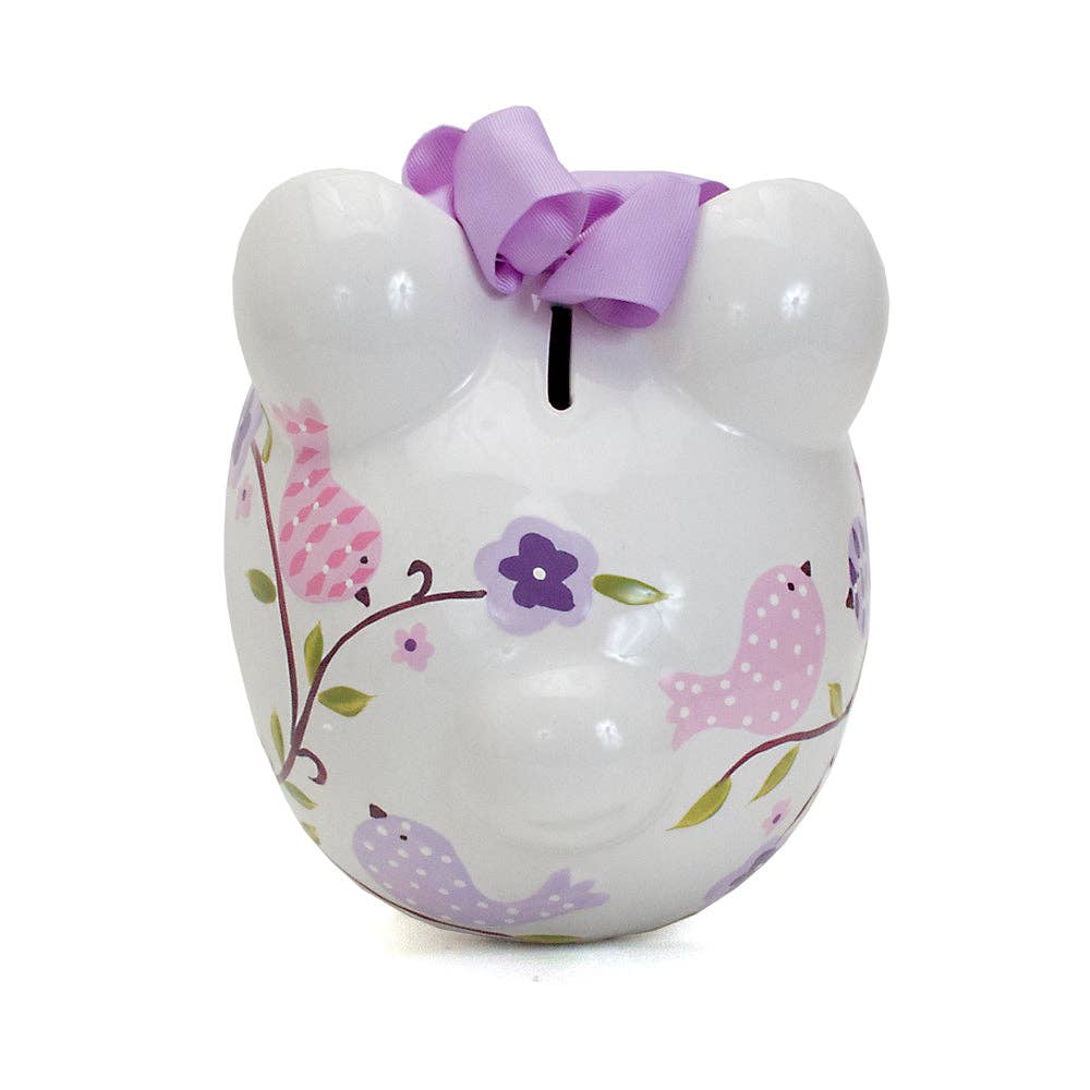 Handpainted Bird Piggy Bank