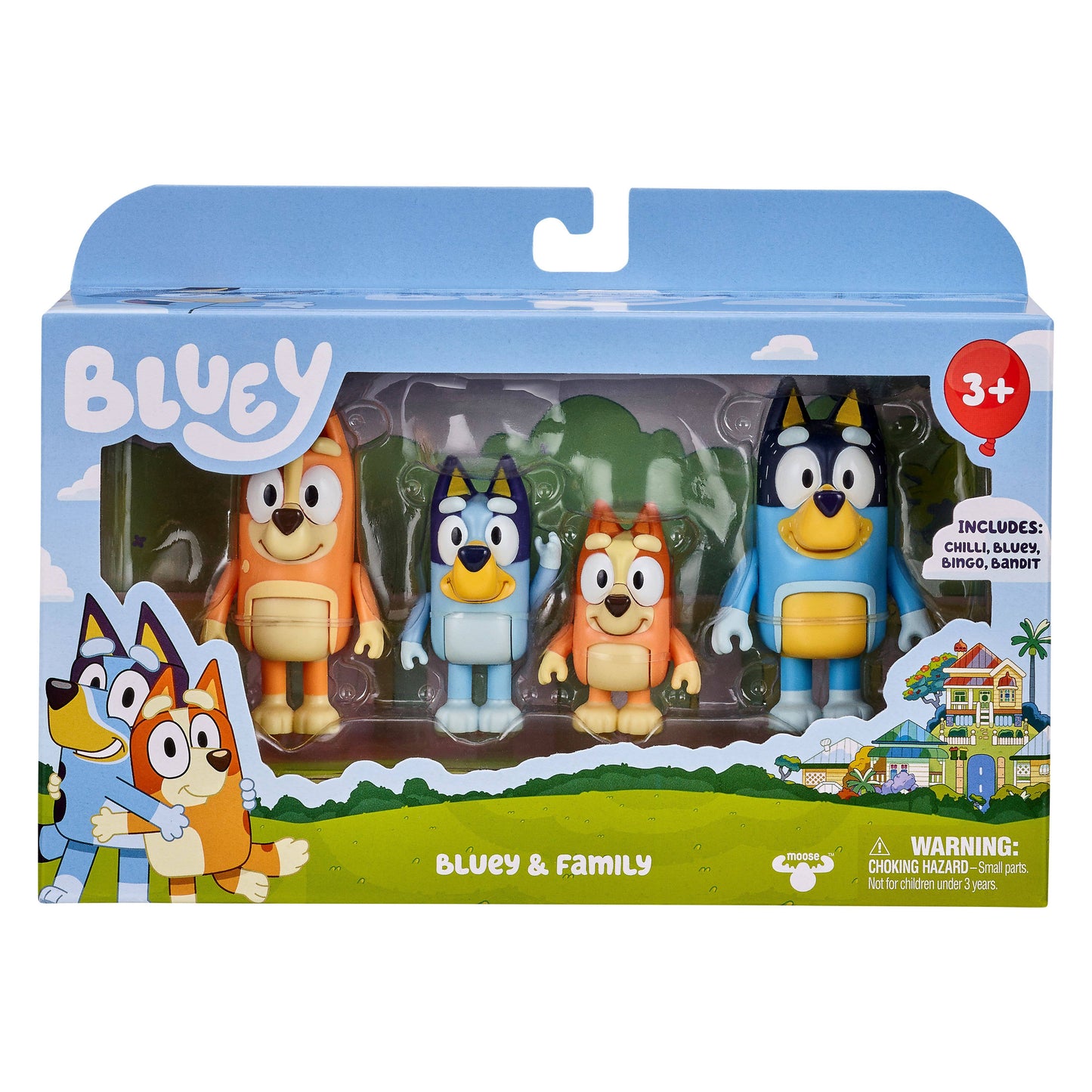 Moose Toys Bluey 4 Pack Figurine Set