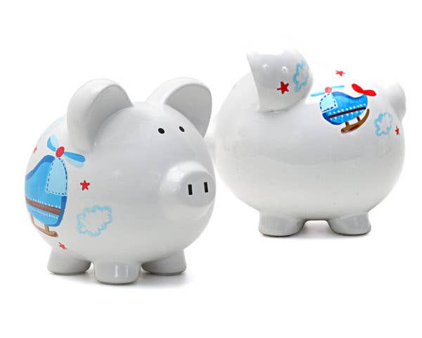 Helicopter Piggy Bank