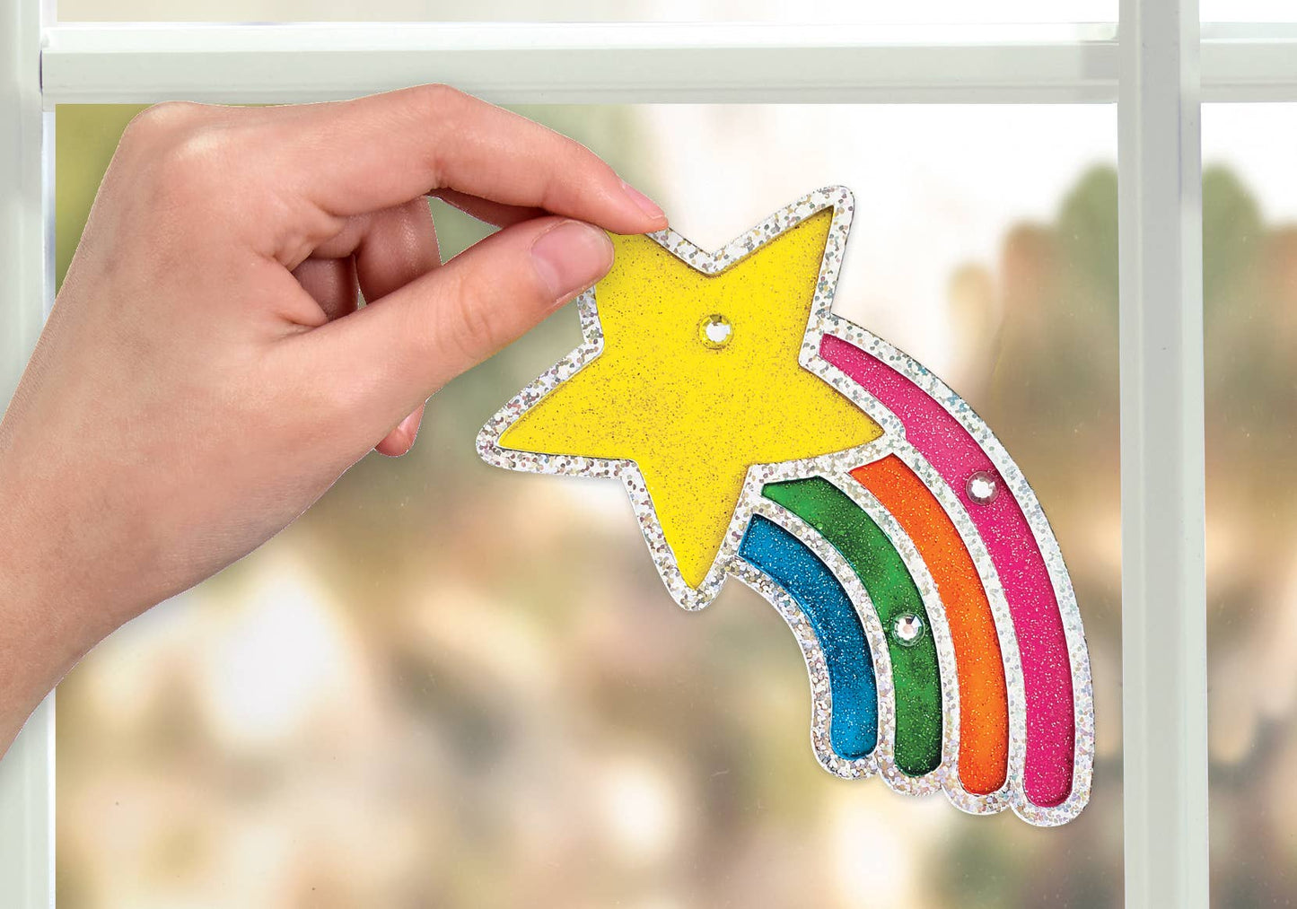 Rainbow Sprinkles Easy Sparkle Window Art Craft Kit