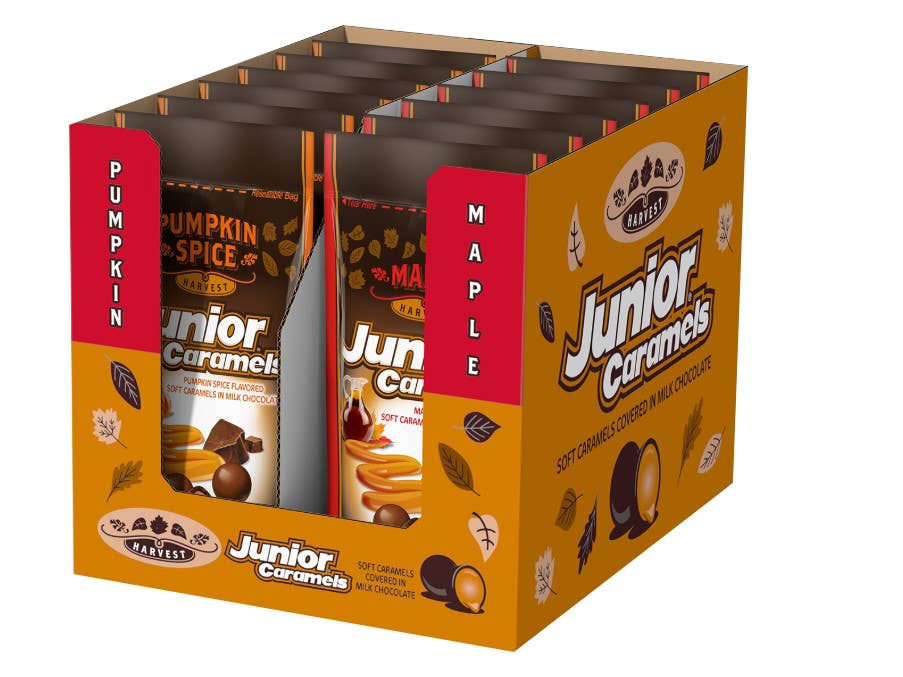 Junior Caramels Harvest - Pumpkin Spice/Maple, 4.5oz, 12ct