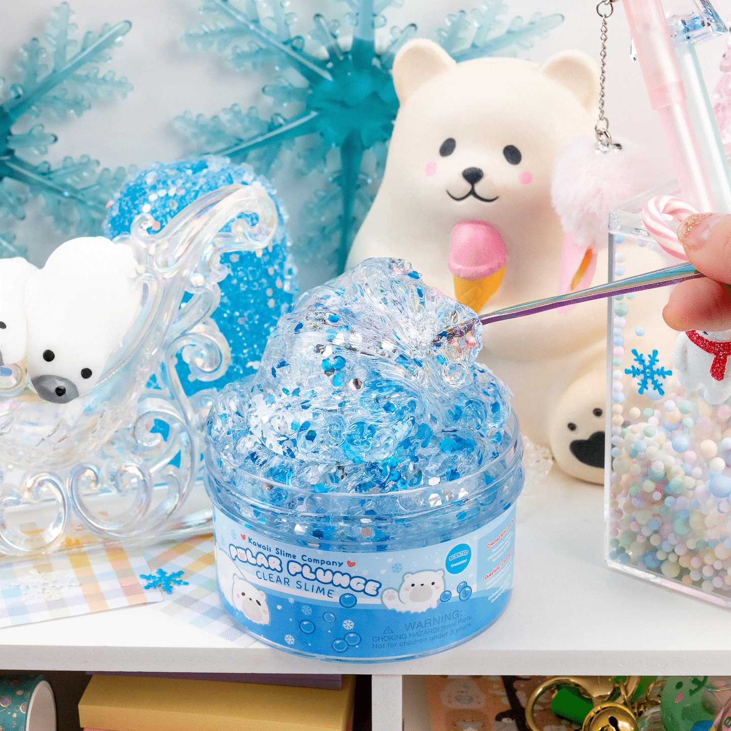 Polar Bear Plunge Clear Signature Dome™ Slime (4pcs/case)