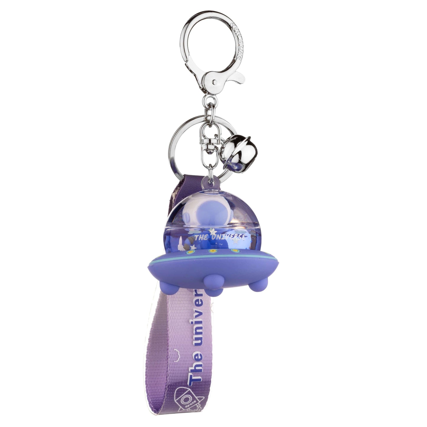 Spaceship Universe Liquid Effect Sensory Keychain